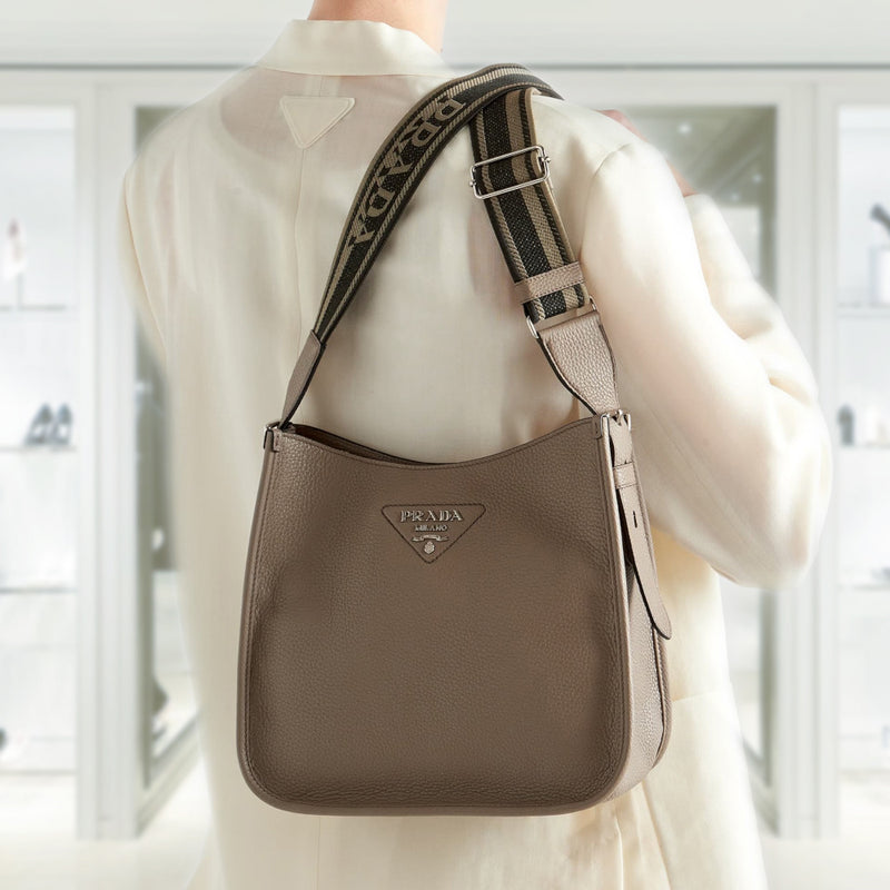 Leather hobo bag