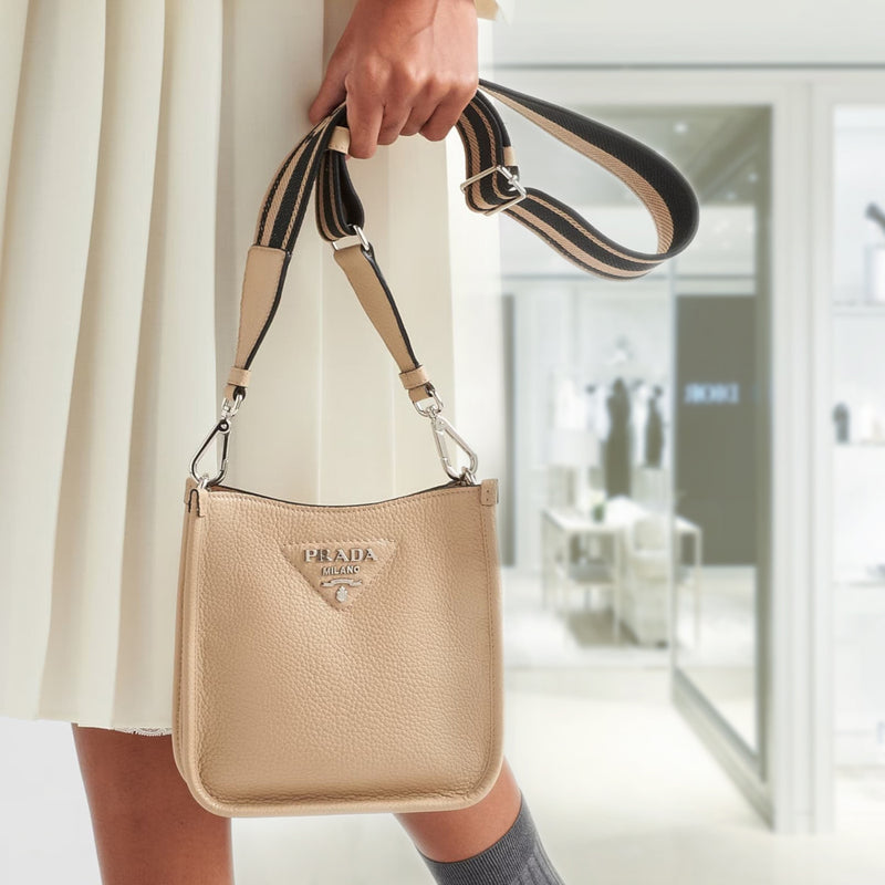 Leather mini shoulder bag