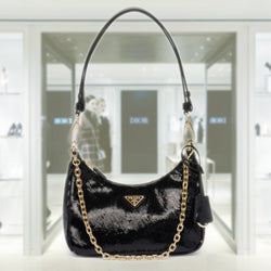 PRADA Prada Re-Edition Re-Nylon and sequin mini-bag