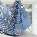 Prada Re-Edition 2005 satin bag with crystals