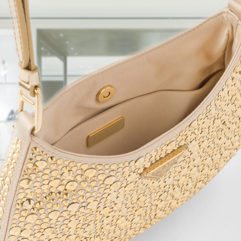 Prada Cleo satin bag with crystals