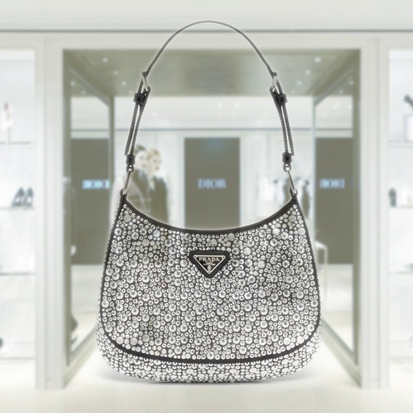 Prada Cleo satin bag with crystals