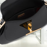 Patent leather shoulder bag