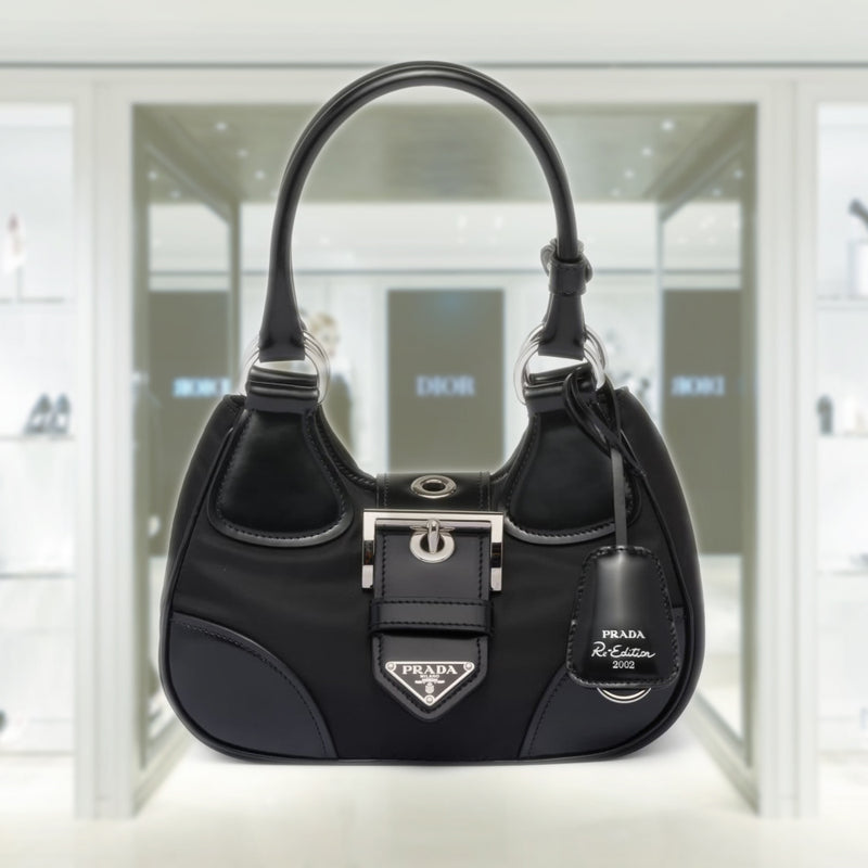 Prada Moon Re-Nylon and leather bag