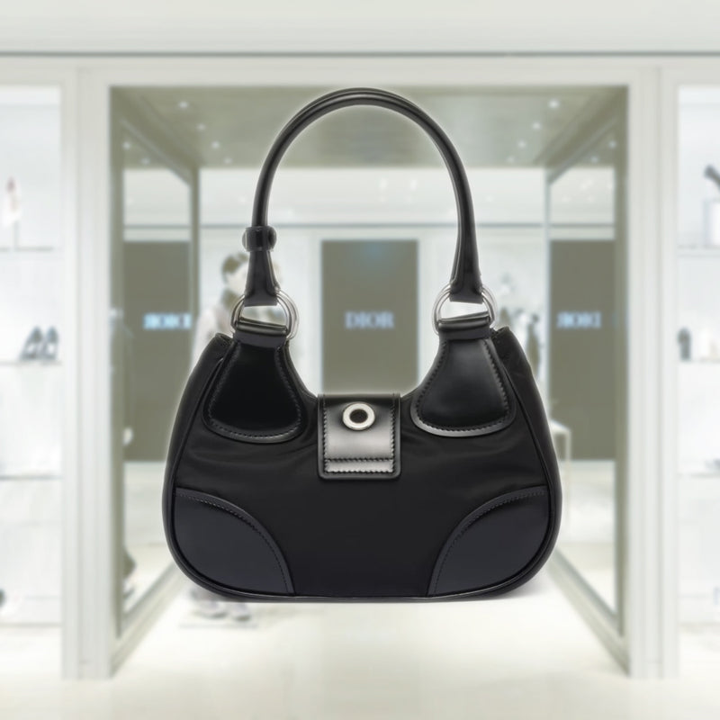 Prada Moon Re-Nylon and leather bag