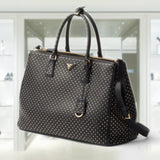 Extra-large Prada Galleria studded leather bag