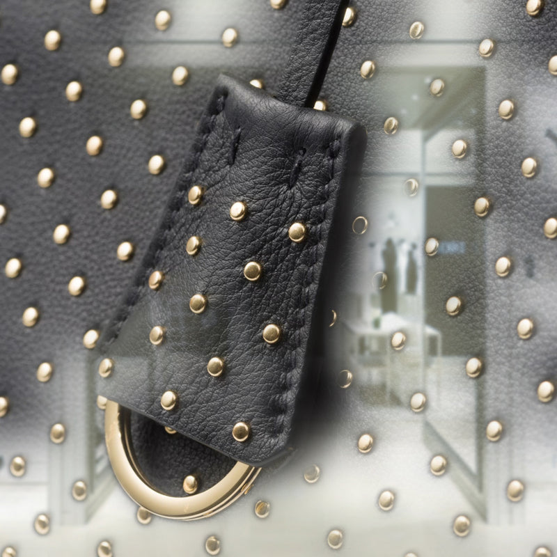 Extra-large Prada Galleria studded leather bag