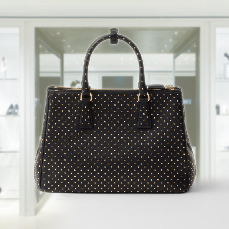 Large Prada Galleria studded leather bag