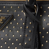 Large Prada Galleria studded leather bag