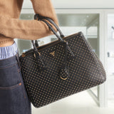 Large Prada Galleria studded leather bag