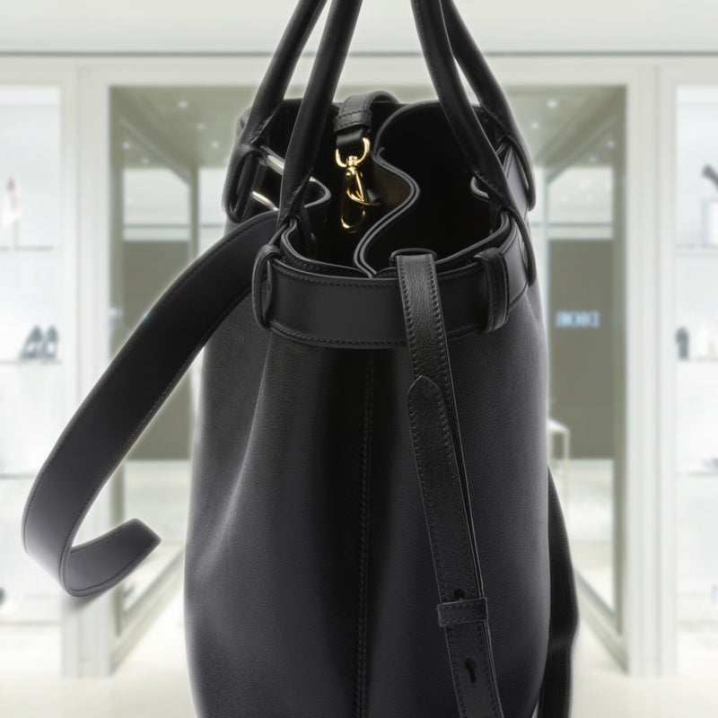 Prada Buckle large leather handbag with belt