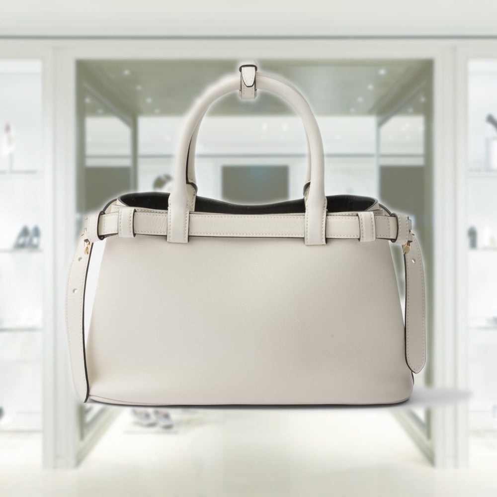 PRADA Prada Buckle small leather handbag with double belt