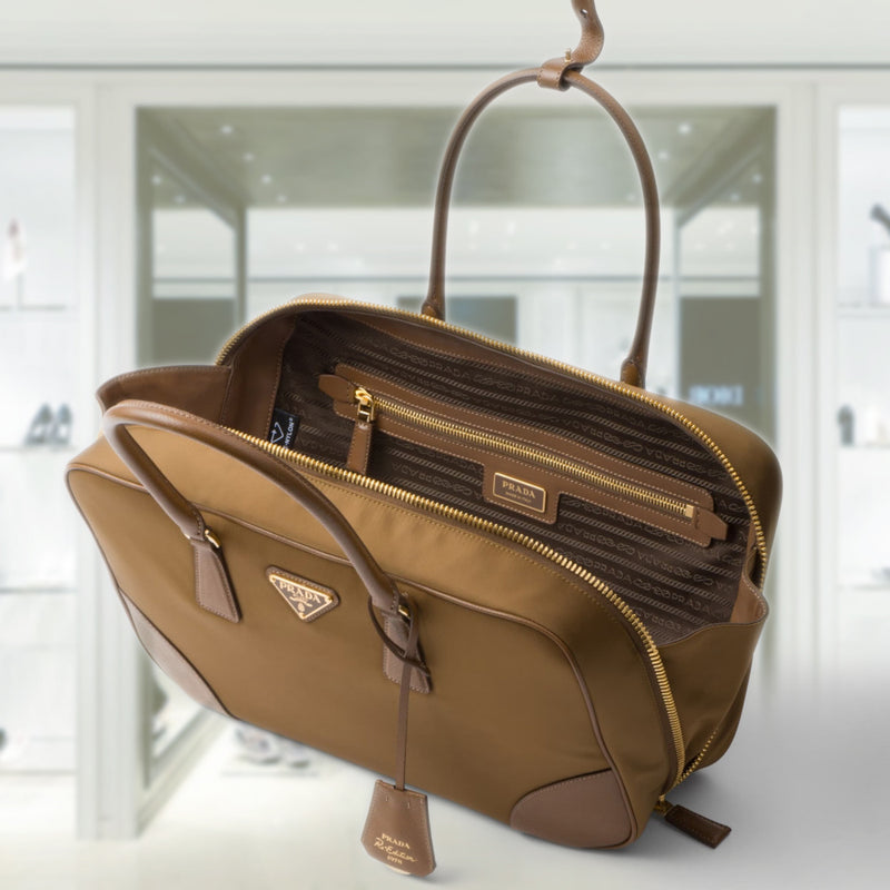 Prada Re-Edition 1978 large Re-Nylon and Saffiano leather two-handle bag