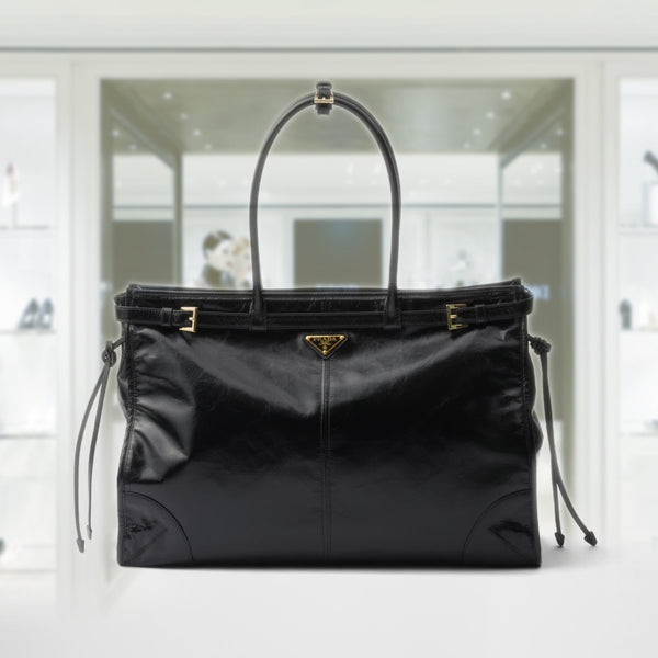Large leather handbag