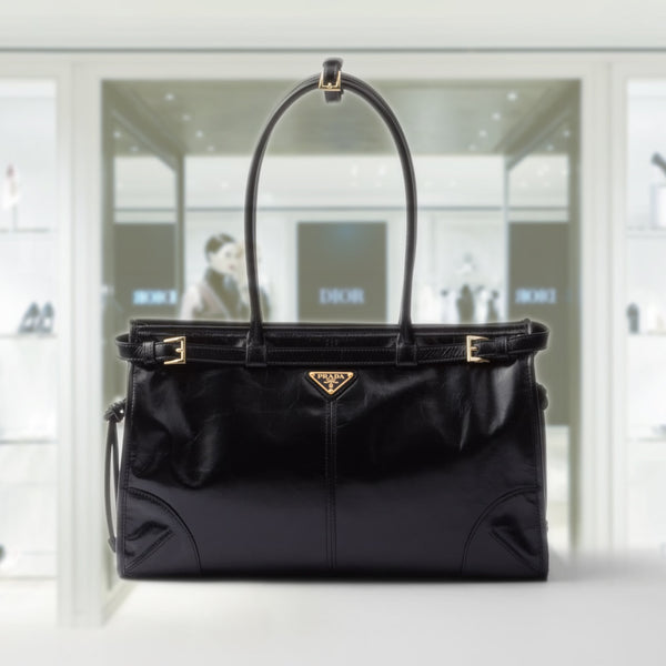Large leather handbag