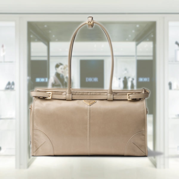 Large leather handbag
