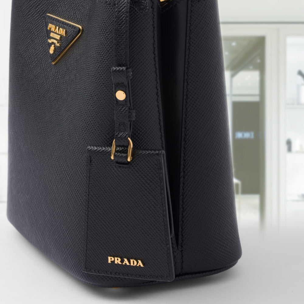 PRADA Small Saffiano Leather Prada Panier Bag