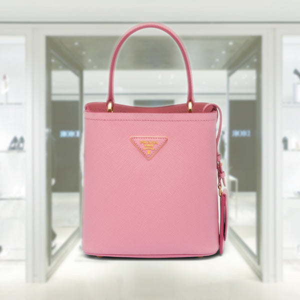 【関税＆送料込み】Prada Small Saffiano Leather Panier Bag Prada Small Saffiano Leather Panier Top Handle Bag | Saks