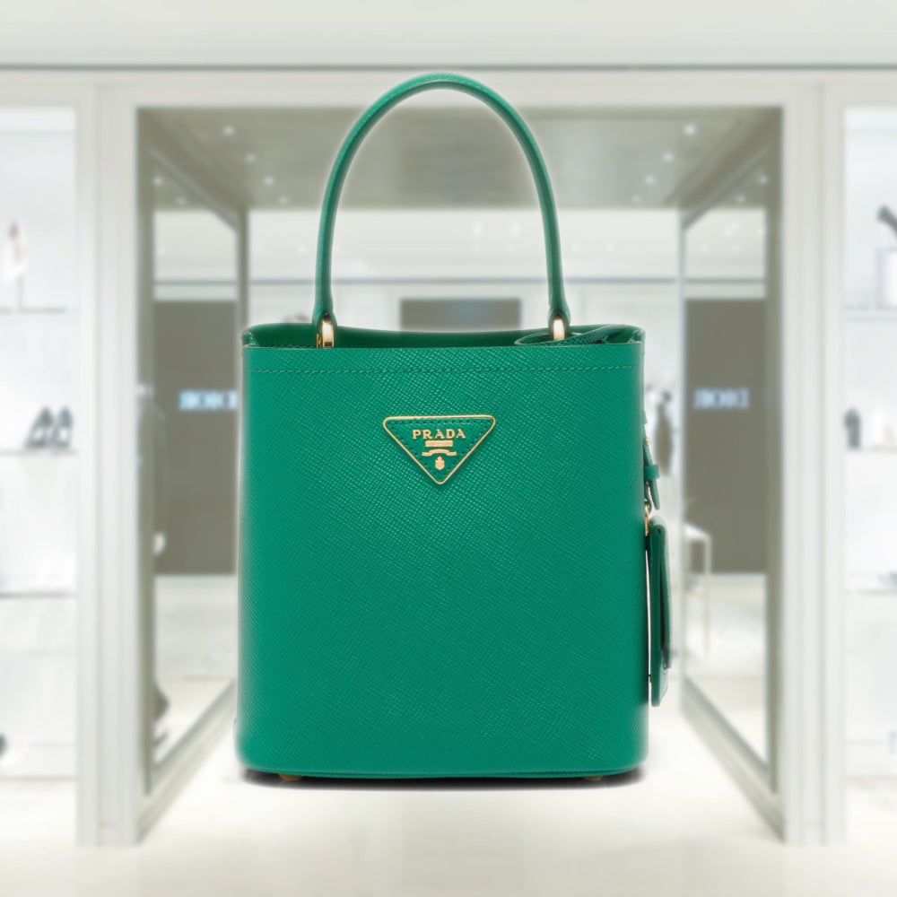 PRADA Small Saffiano Leather Prada Panier Bag