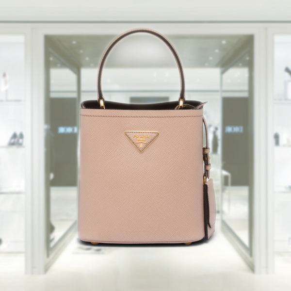 【PRADA】SMALL PANIER CALF LEATHER TOTE BAG Prada Small Panier Calf Leather Tote Bag In Beige | ModeSens