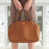 Large leather tote bag