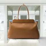 Large leather tote bag