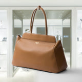 Large leather tote bag