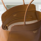 Large leather tote bag