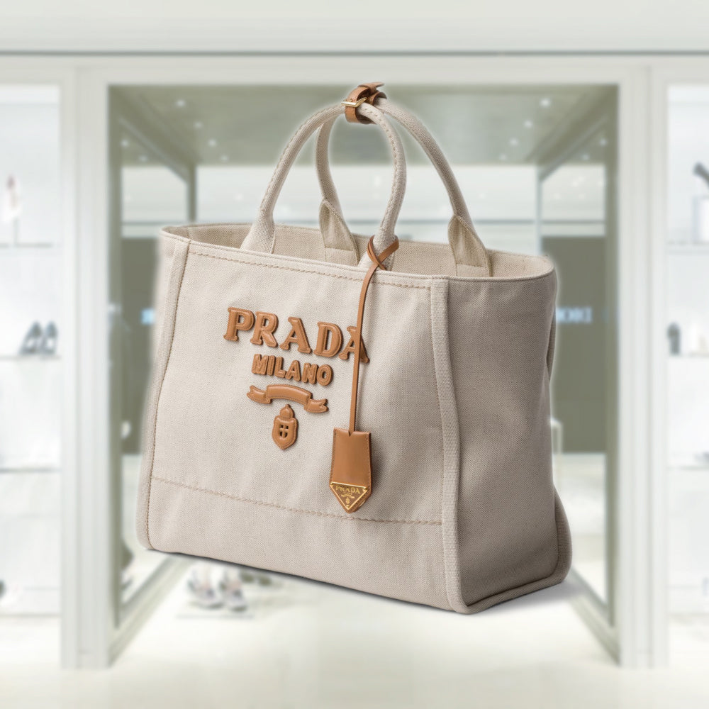 PRADA Large linen blend tote bag 1BG473_2DLI_F0018_V_OHO