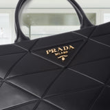 Large leather Prada Symbole bag with topstitching