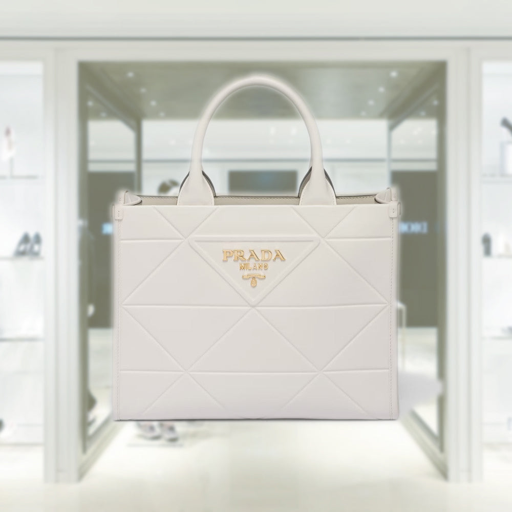 PRADA Small leather Prada Symbole bag with topstitching