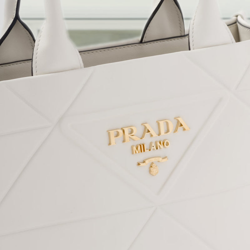 Small leather Prada Symbole bag with topstitching