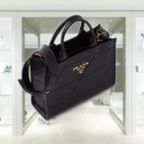 Small leather Prada Symbole bag with topstitching