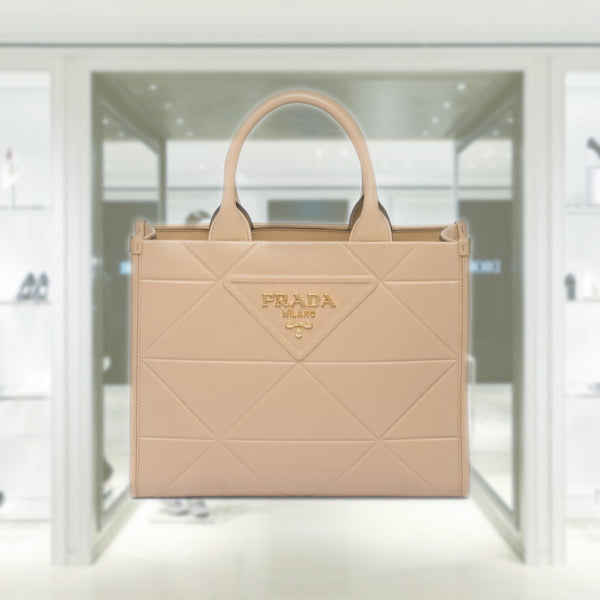 Small leather Prada Symbole bag with topstitching