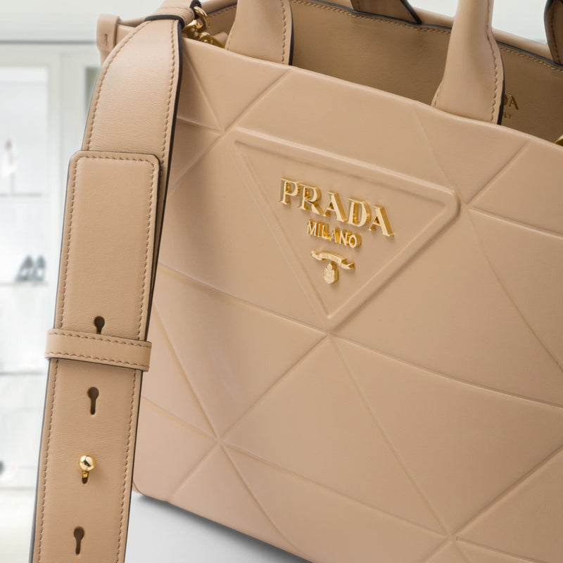 Small leather Prada Symbole bag with topstitching