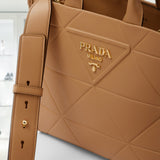 Small leather Prada Symbole bag with topstitching