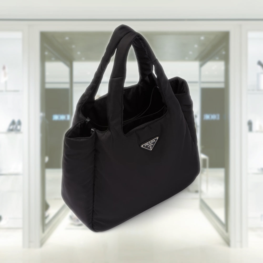 【関税負担】 PRADA NYLON TOTE BAG Prada Black Nylon Logo Shopper Tote | myGemma | DE | Item