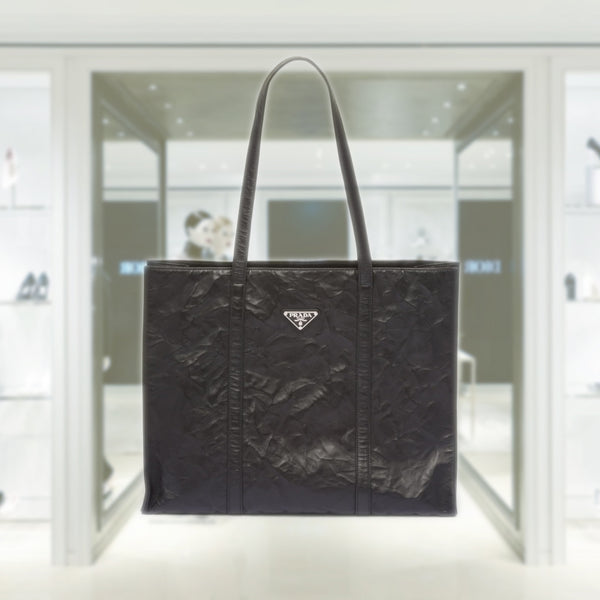 トートバッグ PRADA | Runway Large antique nappa leather tote 39*31*10cm pr-2406-