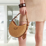 Wicker and leather Prada Arque bag