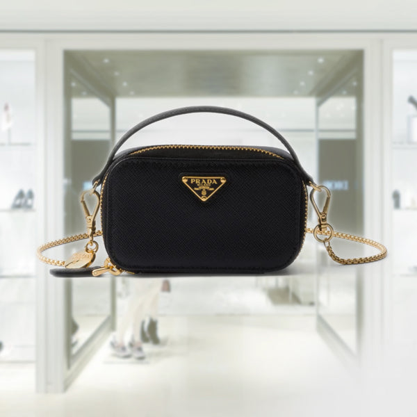 PRADA Saffiano leather mini-pouch 1NR025_QHH_F0002 – BORDER-GARA PRADA Saffiano leather mini-pouch 1NR025_QHH_F0002 – BORDER-GARA