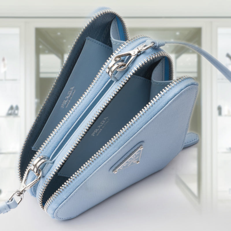 PRADA Saffiano leather mini pouch 1NR015_053_F0076 – BORDER-GARA