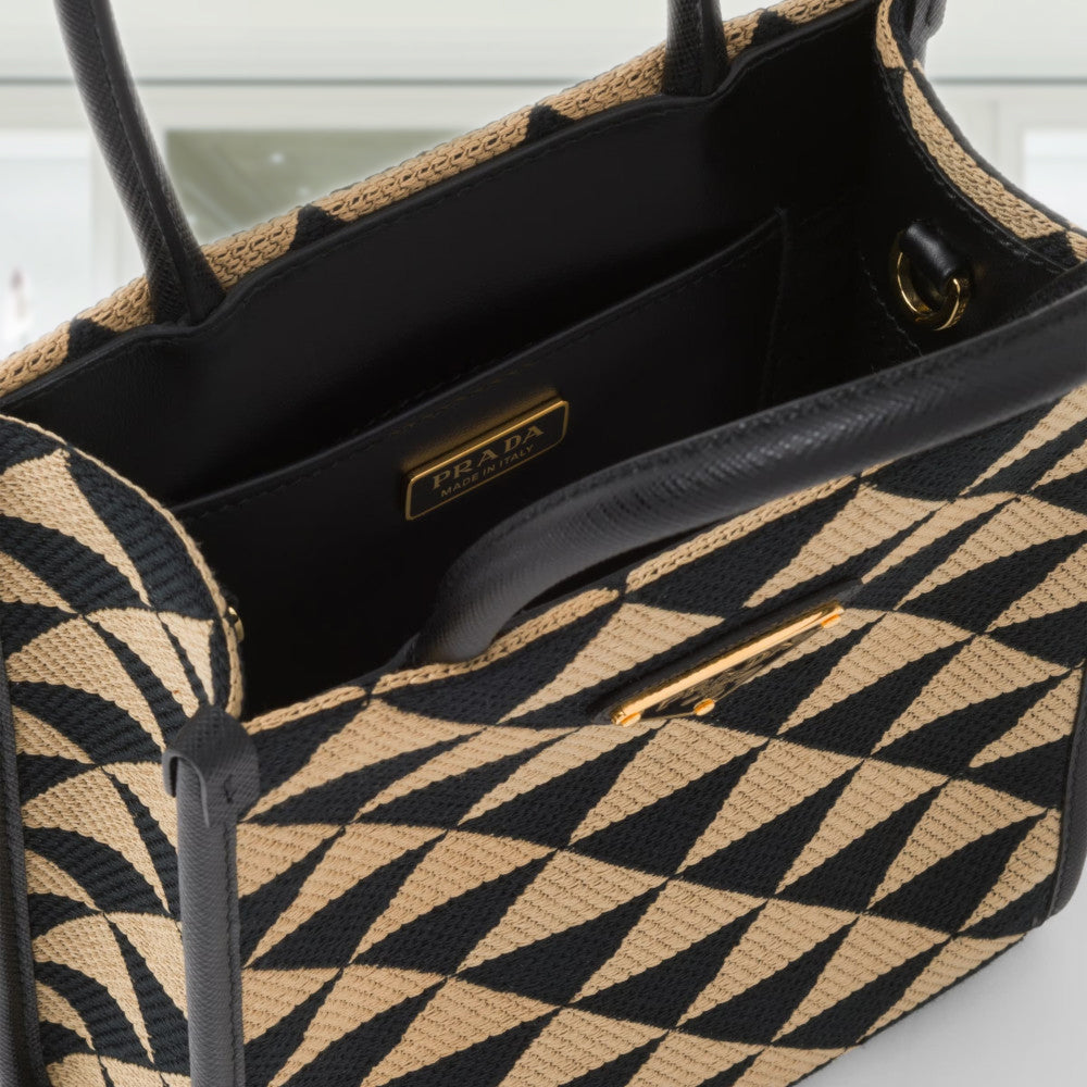 PRADA Prada Symbole embroidered fabric mini bag