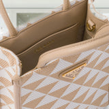 Prada Symbole embroidered fabric mini bag