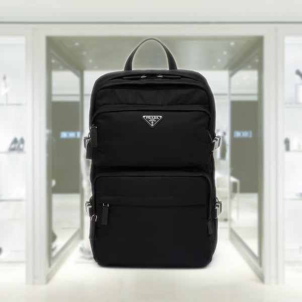 ★PRADA★ Re-Nylon and Saffiano Backpack Black 2VZ1352DMGF00 Prada Re-Nylon And Saffiano Leather Backpack | Saks Fifth Avenue