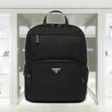 Re-Nylon and Saffiano leather backpack