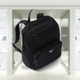 Re-Nylon and Saffiano leather backpack