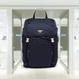 Re-Nylon and Saffiano leather backpack