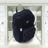 Re-Nylon and Saffiano leather backpack