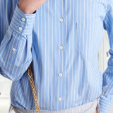 Striped poplin blouse