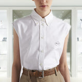 Embroidered Oxford cotton shirt